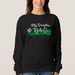 Fotboll Pappa Mamma min dotter Kicks Grass T Shirt
