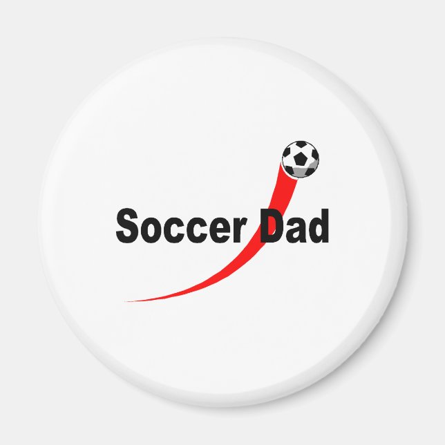 Fotboll Pappa (Rd/Blk) Magnet (Framsidan)