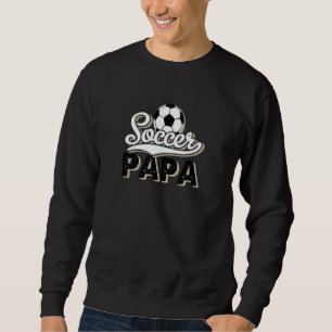 Fotboll Pappa Retro Vintage Fars dag Sport Lång Ärmad Tröja