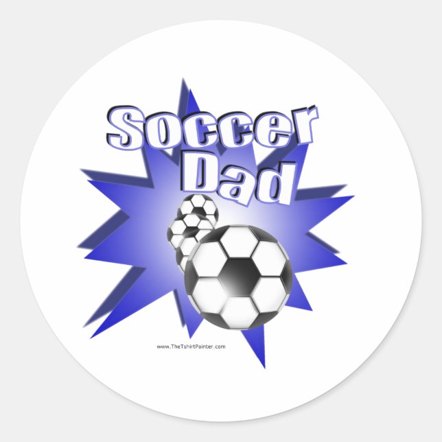Fotboll PAPPA Runt Klistermärke (Framsida)
