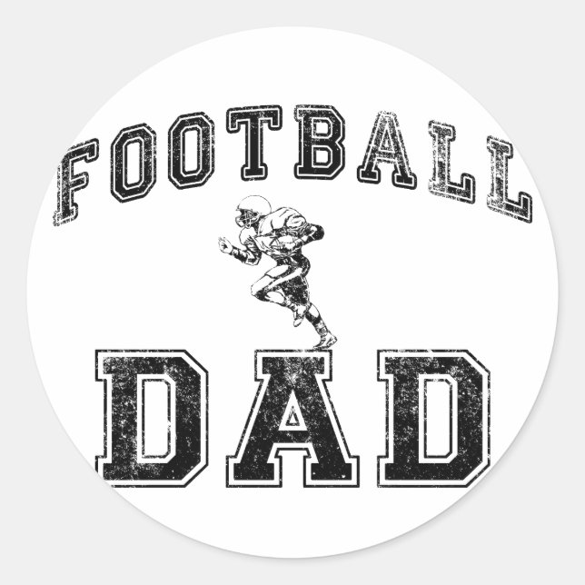 Fotboll Pappa Runt Klistermärke (Framsida)