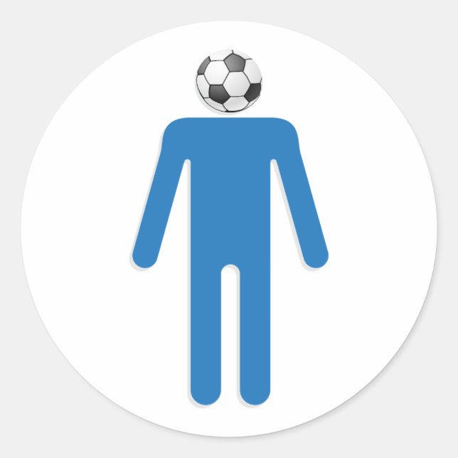 Fotboll Pappa Runt Klistermärke (Framsida)
