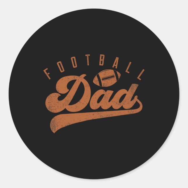 Fotboll Pappa Runt Klistermärke (Framsida)