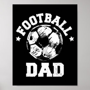 Fotboll Pappa Skiss Fotboll Ll Stolt Match Dag Mam Poster