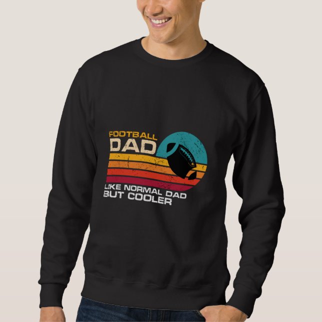 Fotboll Pappa som Normal Pappa men Cooler Funny Fa Lång Ärmad Tröja (Framsida)