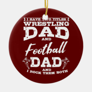 Fotboll Pappa Wrestling Sport Wrestler Player Julgransprydnad Keramik
