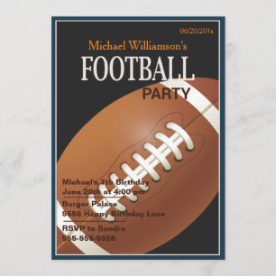 Fotboll Party födelsedag Inbjudningar