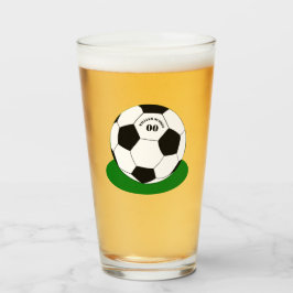 Fotboll party, fotbollsbuss med Namn och nummer Glaskopp