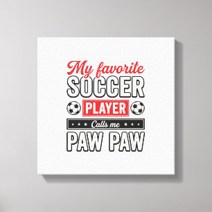 Fotboll Paw Paw Vintage Spelare Farfar T-Shirt Des Canvastryck