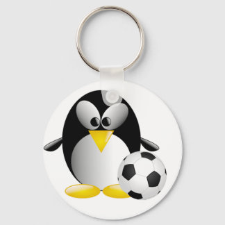 Fotboll, penguin-nyckelkedja nyckelring