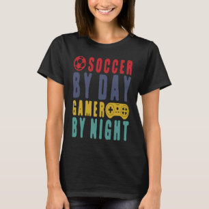 Fotboll per dag spelare efter nattlek - målspel de t shirt