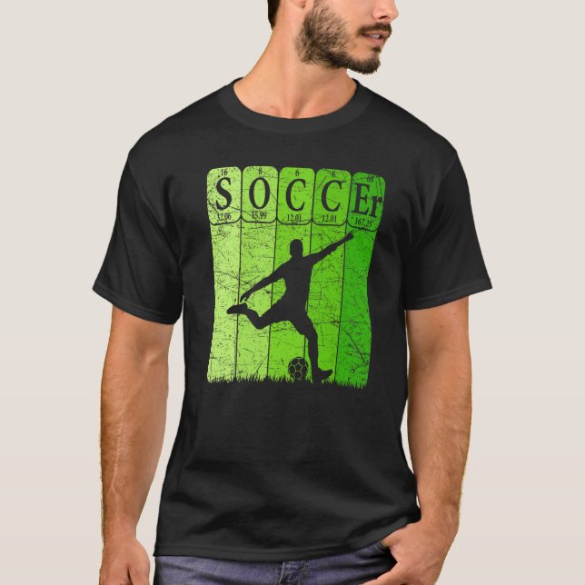 Fotboll Periodiska Systemet Element Fotbollsspelar T Shirt (Framsida)