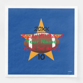 Fotboll Personlig Birthday Pappersservett HAMbWG