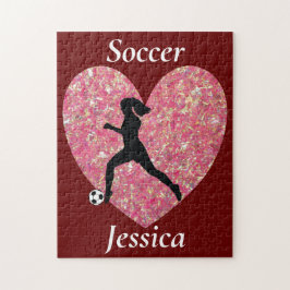 Fotboll, Personlig Namn, fotboll flicka Pussel
