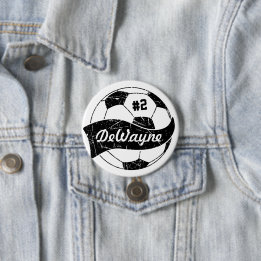 Fotboll Personlig Namn och nummer Knapp