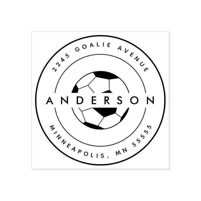 Fotboll Personlig Namn Sports Stämpel (Tryck)