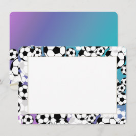 Fotboll Platt Tackkort Inbjudningar