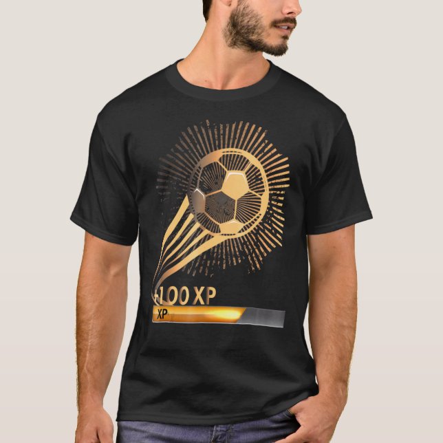 Fotboll plus 100 XP Idrottsman Gamer T Shirt (Framsida)