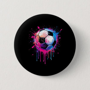Fotboll Pojkar Flickor Awesome Färgrik Fotboll Dri Knapp