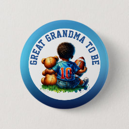 Fotboll Pojke och Nalle Grandma ska vara Knapp