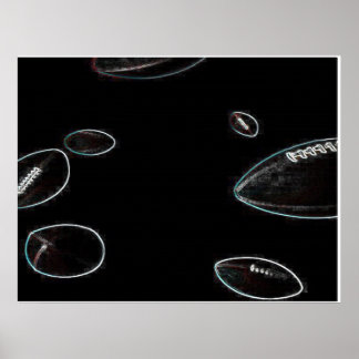 Fotboll Poster med ljuseffekt