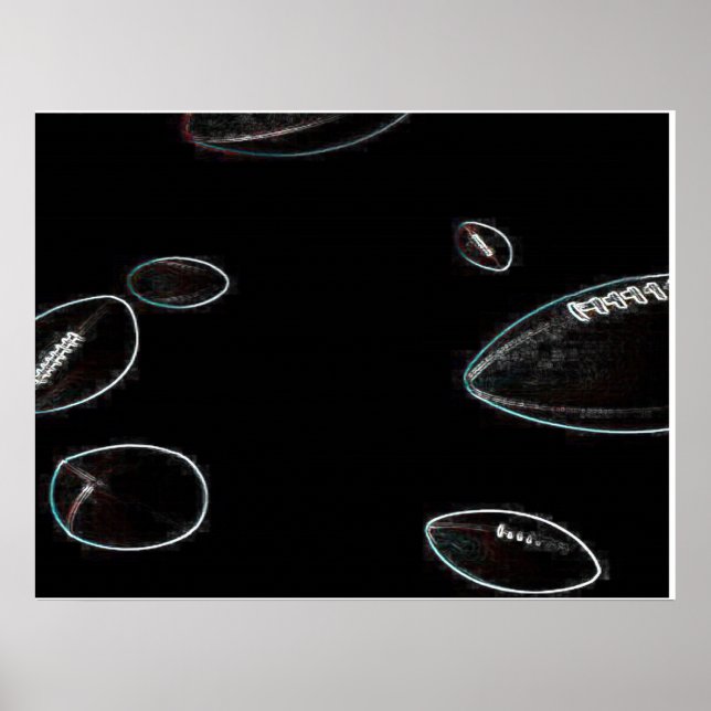 Fotboll Poster med ljuseffekt (Framsidan)