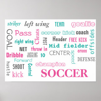 Fotboll Poster! Underbar väg till visning! Poster