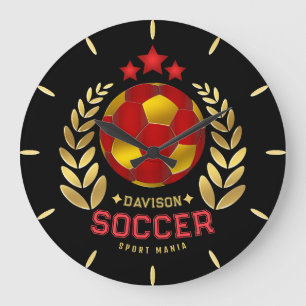 Fotboll Presentidéer   Skräddarsydd logotyp i livf Stor Klocka