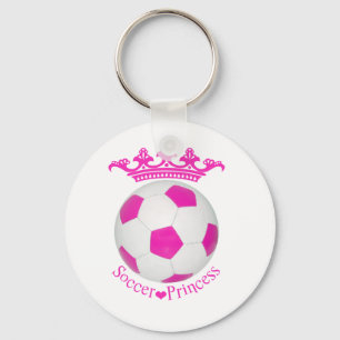 Fotboll, prinsessan, Rosa, fotboll Nyckelring