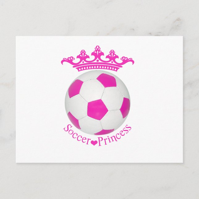 Fotboll, prinsessan, Rosa, fotboll Vykort (Framsida)