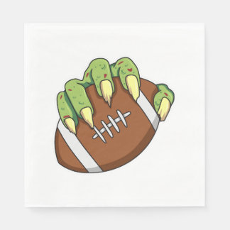 Fotboll Pumpkin Ansikte Pappersservett