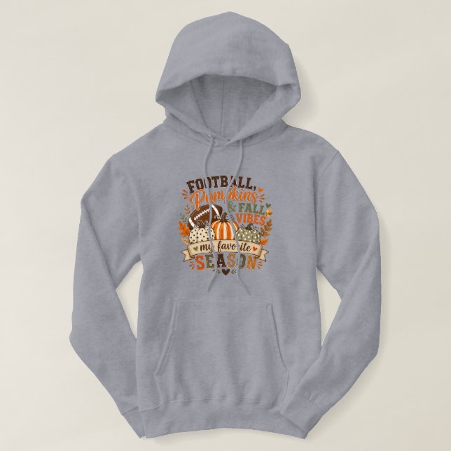 Fotboll, pumpor och höststämning  hoodie (Design framsida)