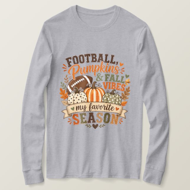Fotboll, pumpor och höststämning  t shirt (Design framsida)