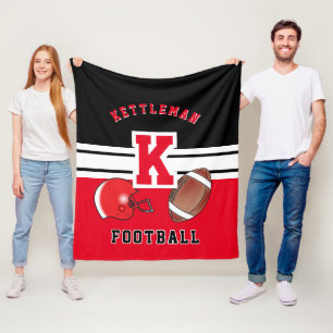 Fotboll 🏈 Red Sport Brev Fleecefilt