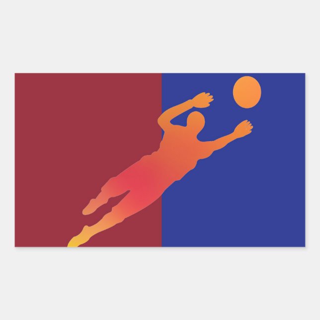 Fotboll Rektangulärt Klistermärke (Framsida)