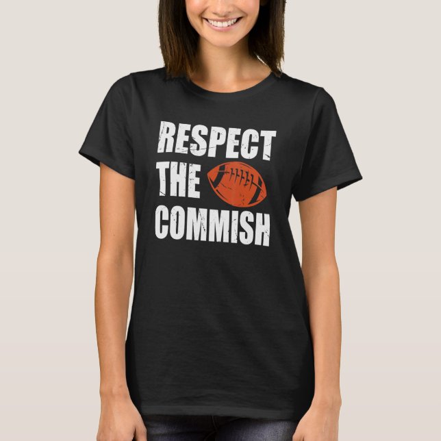 Fotboll respekterar den gemensamma fantasyska fotb t shirt (Framsida)