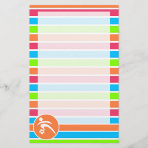 Fotboll; Retro Neon Rainbow Brevpapper