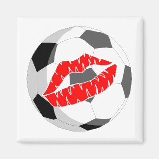Fotboll (röd) magnet
