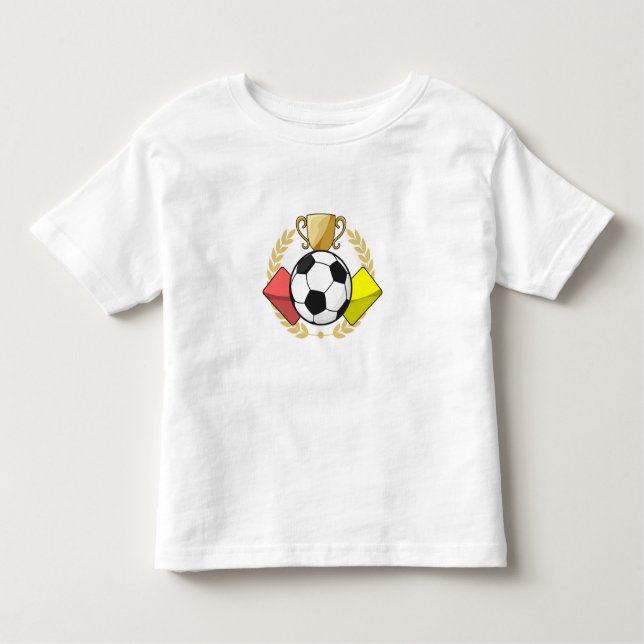 Fotboll röd och gul kort Trofé T Shirt (Framsida)