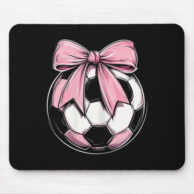 Fotboll Rosa Byll Coquette Bow Dainty Band Flickor Musmatta (Framsidan)