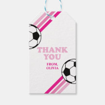 Fotboll Rosa födelsedagsfavorit etiketter