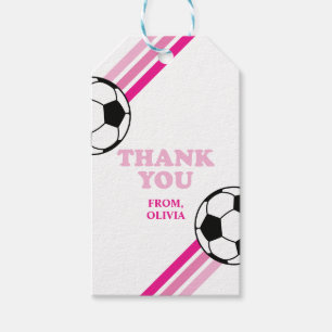 Fotboll Rosa födelsedagsfavorit etiketter