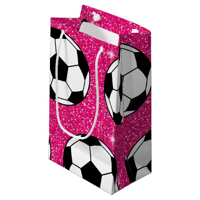 Fotboll Rosa Frost Glitter Sport Player White (Framsidan Vinklad)