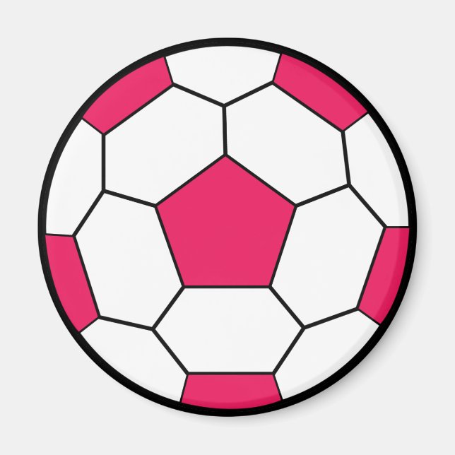 Fotboll Rosa Magnet (Framsidan)