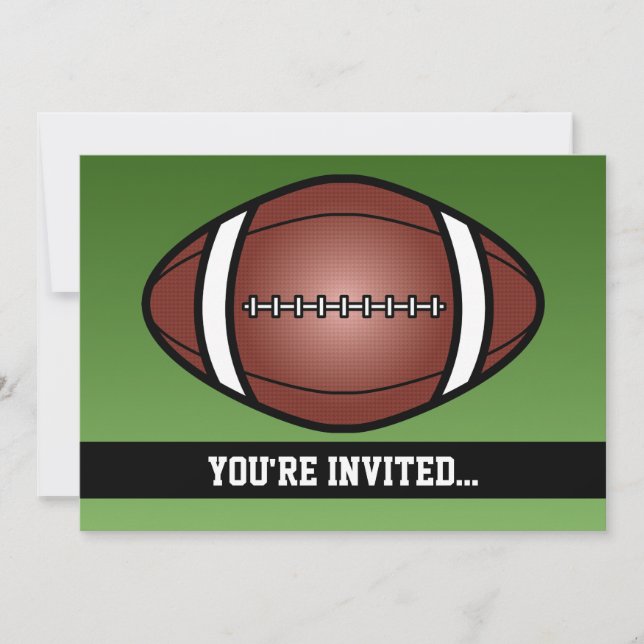 Fotboll Rugby Birthday Inbjudningar (Framsida)