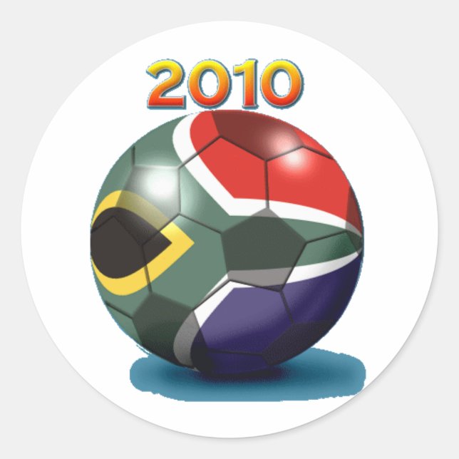 Fotboll Runt Klistermärke (Framsida)