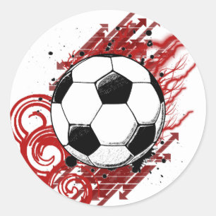 Fotboll Runt Klistermärke