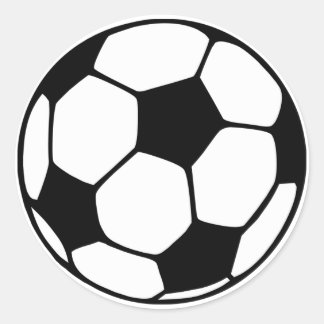 Fotboll Runt Klistermärke