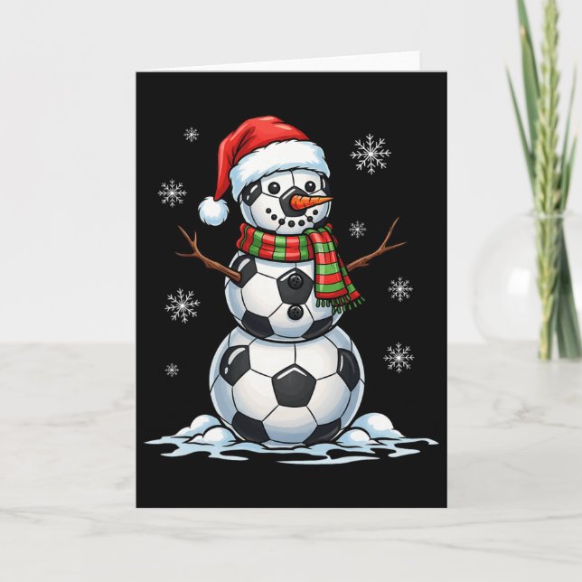 Fotboll Santa Hatt Jul  Kort (Framsida)
