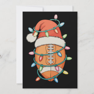 Fotboll Santa Hatt Jul Xmas Sport Högtid Julkort